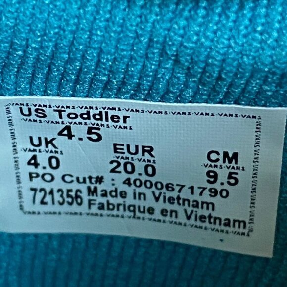 Vans Asher V Mermaid Latigo Blossom Bay Slip On Sneaker Size 4.5 - Picture 7 of 8